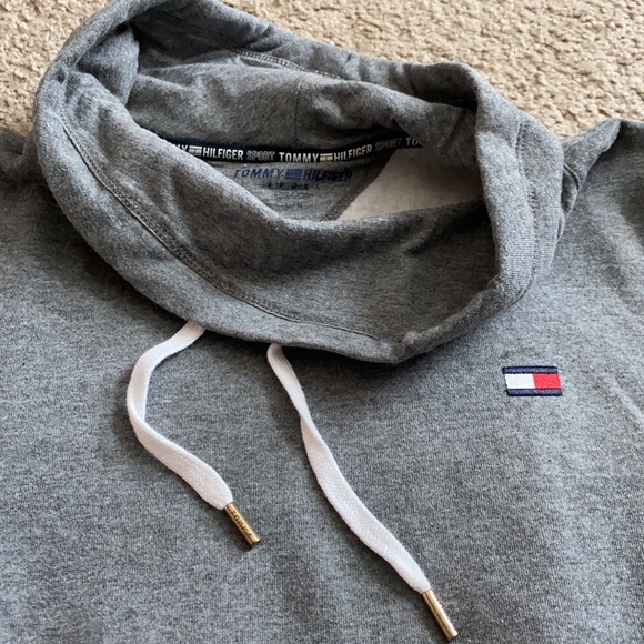 Tommy Hilfiger Sport Grey Cowl Neck Sweatshirt - Picture 4 of 5
